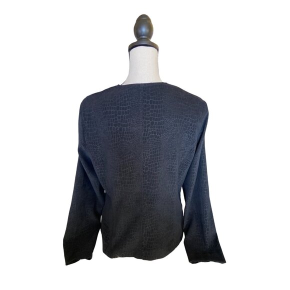 Norton McNaughton Women Jacket Size 8 Black Textured Long Sleeve Career Mob Wife - Picture 2 of 9